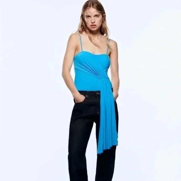 💕Zara draped bodysuit S NWT - Picture 1 of 11